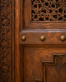 Handmade Moroccan Double Door, Carved Wood with Brass Hardware, Custom Size, Made to Order