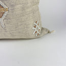 Handmade Moroccan Silk Pillow Cover, Neutral Boho Pillowcase, Beige Tribal Kilim Style, Custom Sizes for - product image 10