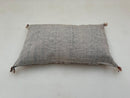 Neutral Gray Handmade Moroccan Silk Pillow Cover, Boho Kilim Pillowcase, Tribal Embroidery, Custom Sizes - product image 3