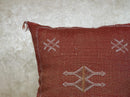 Moroccan Silk Pillow Cover, Handmade Boho Pillowcase, Elegant Terracotta Tribal Accent, Custom Sizes for - product image 5