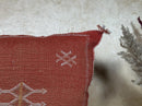 Moroccan Silk Pillow Cover, Handmade Boho Pillowcase, Elegant Terracotta Tribal Accent, Custom Sizes for - product image 4