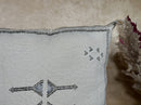 Handmade Moroccan Silk Pillow Cover, Neutral Boho Tribal Cushion Pillowcase, Custom Size Sofa Couch Floor - product image 4