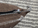 Handmade Moroccan Silk Pillow Cover, Brown Boho Pillowcase, Tribal Diamond Embroidery, Sofa Couch Floor C - product image 10