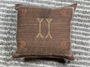 Handmade Moroccan Silk Pillow Cover, Brown Boho Tribal Pillowcase, Neutral Kilim Style Cushion Cover, Cus - product image 9