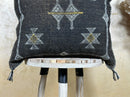 Handmade Moroccan Silk Pillow Cover, Black Boho Pillowcase, Tribal Embroidered Home Decor for Sofa Couch - product image 2