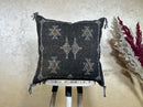 Moroccan Silk Pillow Cover, Handmade Boho Black Tribal Pillowcase, Custom Sizes, Sofa & Floor Cushion Dec - product image 10