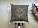 Handmade Moroccan Silk Pillow Cover, Neutral Boho Kilim Cushion, Tribal Diamond Pillowcase, Custom Sizes - product image 1