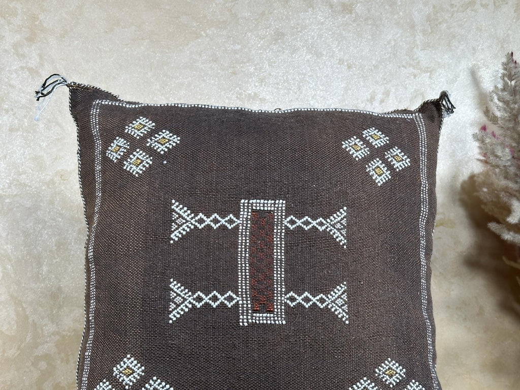 Artisan Moroccan Pillow Cover, Handmade Boho Cushion Case, Embroidered Decorative Pillowcase for Cozy Int - product image 2