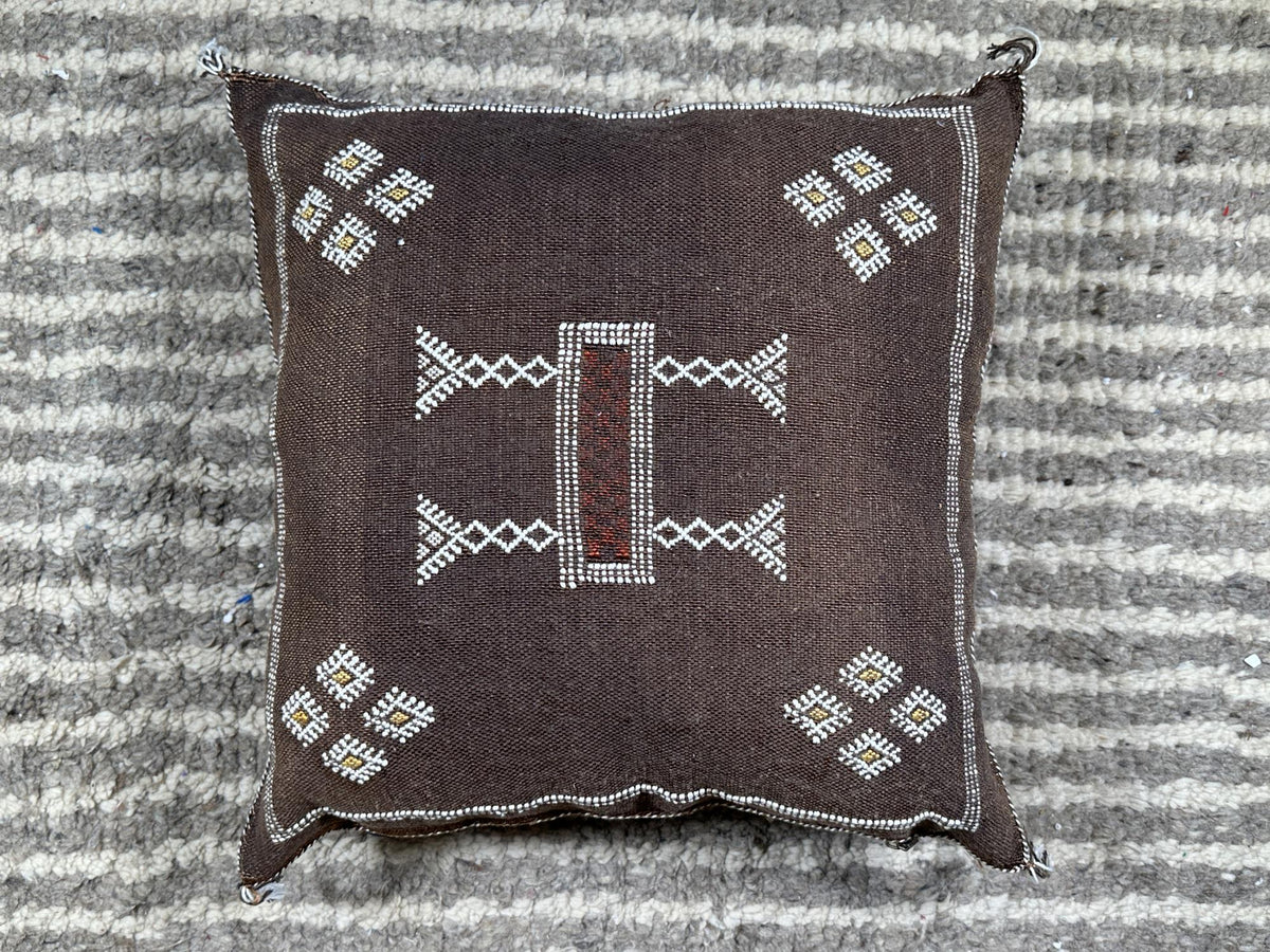 Artisan Moroccan Pillow Cover, Handmade Boho Cushion Case, Embroidered Decorative Pillowcase for Cozy Int - product image 9