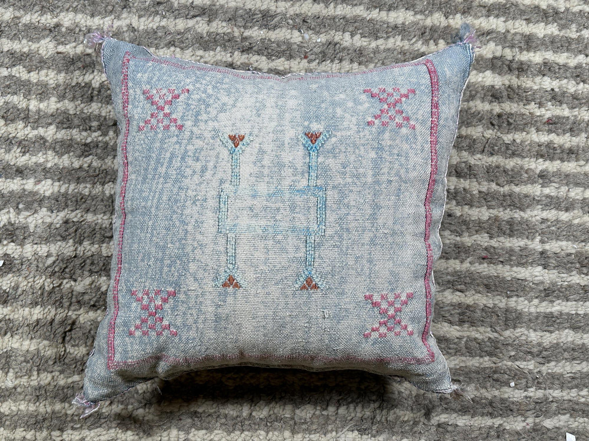 Handmade Moroccan Pillowcase, Boho Embroidered Cushion Cover, Decorative Pillow Cover for Sofa Bed Living - product image 9
