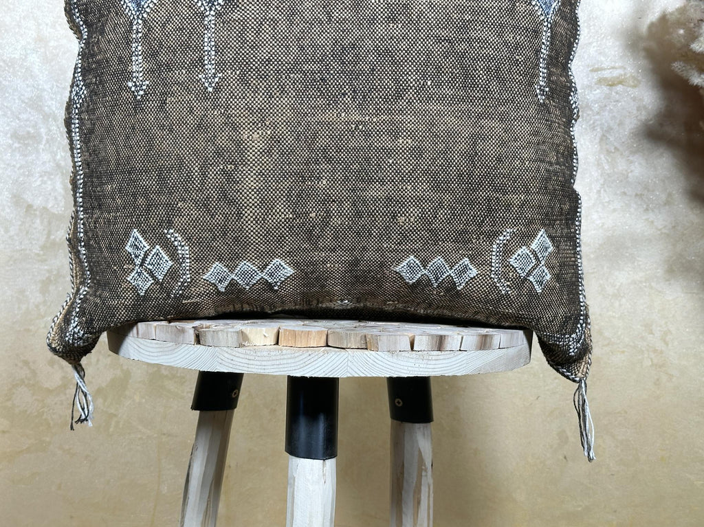 Handmade Moroccan Pillow Cover, Boho Decorative Pillowcase, Artisan Embroidered Cushion Cover for Sofa Be - product image 2