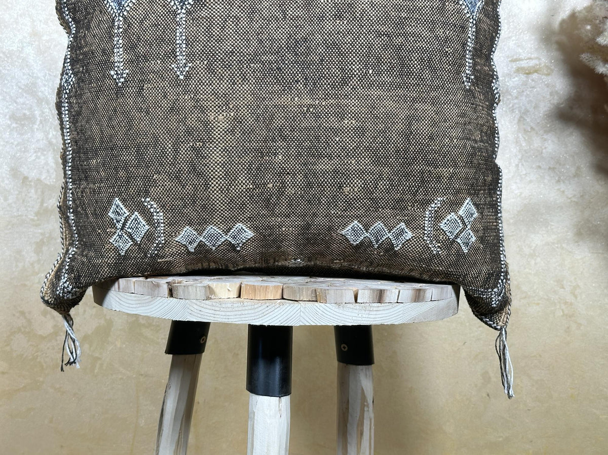 Handmade Moroccan Pillow Cover, Boho Decorative Pillowcase, Artisan Embroidered Cushion Cover for Sofa Be - product image 2