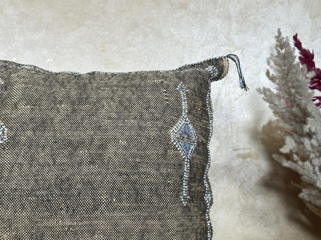 Handmade Moroccan Pillow Cover, Boho Decorative Pillowcase, Artisan Embroidered Cushion Cover for Sofa Be - product image 4