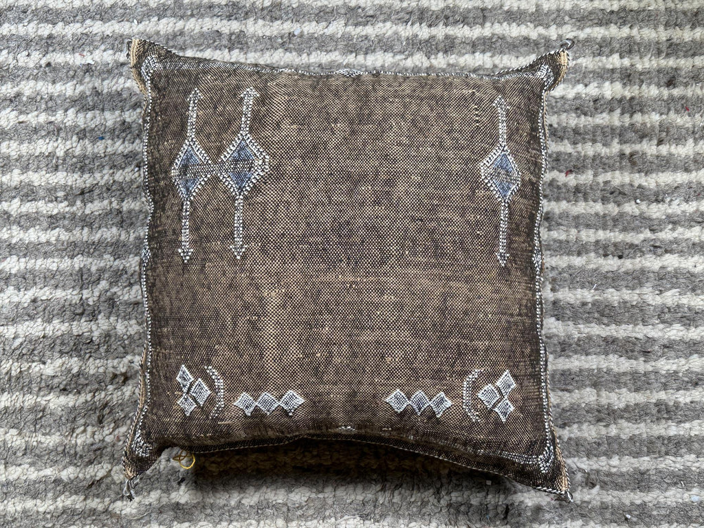 Handmade Moroccan Pillow Cover, Boho Decorative Pillowcase, Artisan Embroidered Cushion Cover for Sofa Be - product image 10