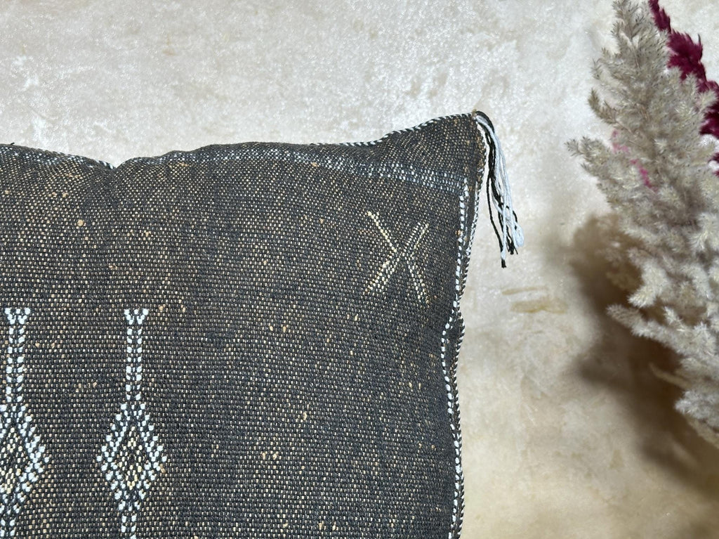 Handmade Embroidered Pillow Cover, Moroccan Boho Cushion Case, Decorative Pillowcase for Sofa Couch Bed D - product image 2