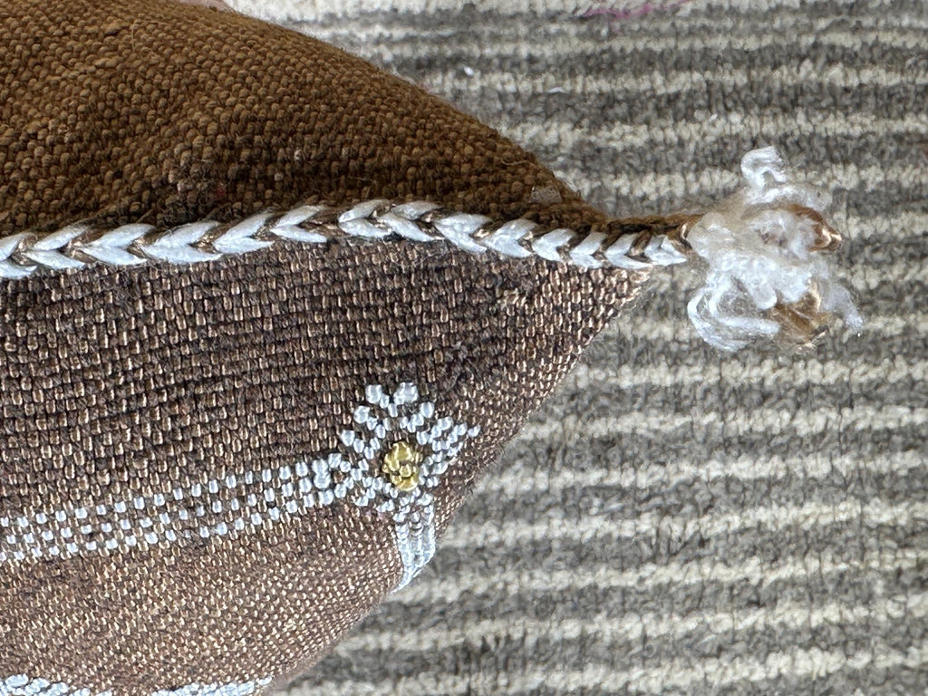 Moroccan Pillow Cover, Handmade Boho Cushion Case, Artisan Embroidered Decorative Pillowcase for Home Dec - product image 5