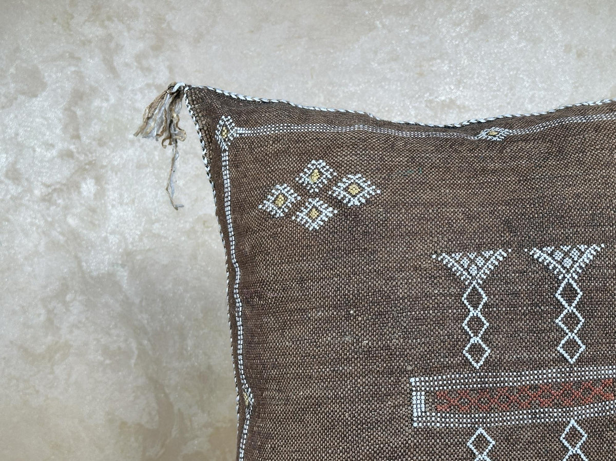 Moroccan Pillow Cover, Handmade Boho Cushion Case, Artisan Embroidered Decorative Pillowcase for Home Dec - product image 2