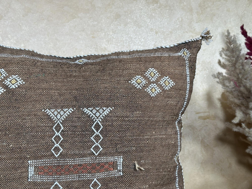 Moroccan Pillow Cover, Handmade Boho Cushion Case, Artisan Embroidered Decorative Pillowcase for Home Dec - product image 3