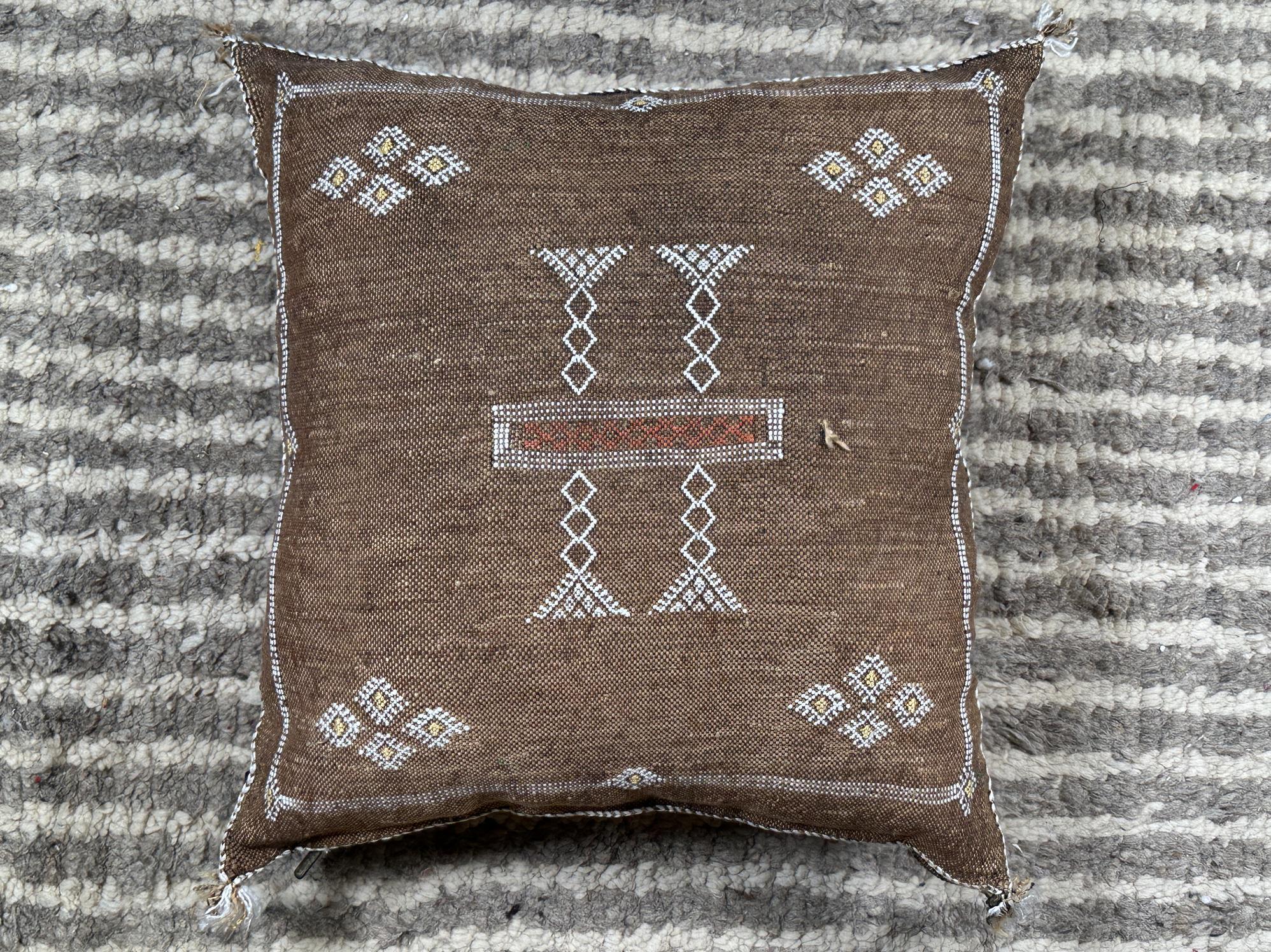 Moroccan Pillow Cover, Handmade Boho Cushion Case, Artisan Embroidered Decorative Pillowcase for Home Dec - product image 8