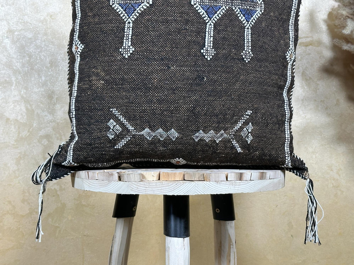 Handmade Moroccan Pillow Cover, Boho Embroidered Cushion Case, Artisan Decorative Pillowcase for Sofa Cou - product image 2