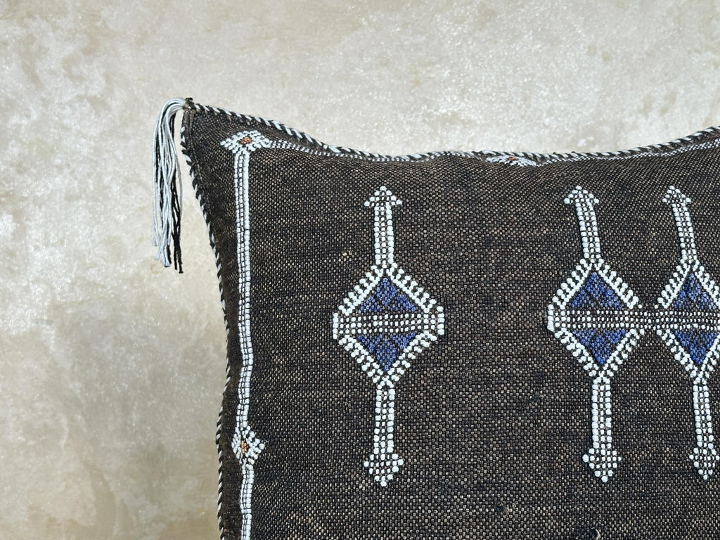 Handmade Moroccan Pillow Cover, Boho Embroidered Cushion Case, Artisan Decorative Pillowcase for Sofa Cou - product image 5