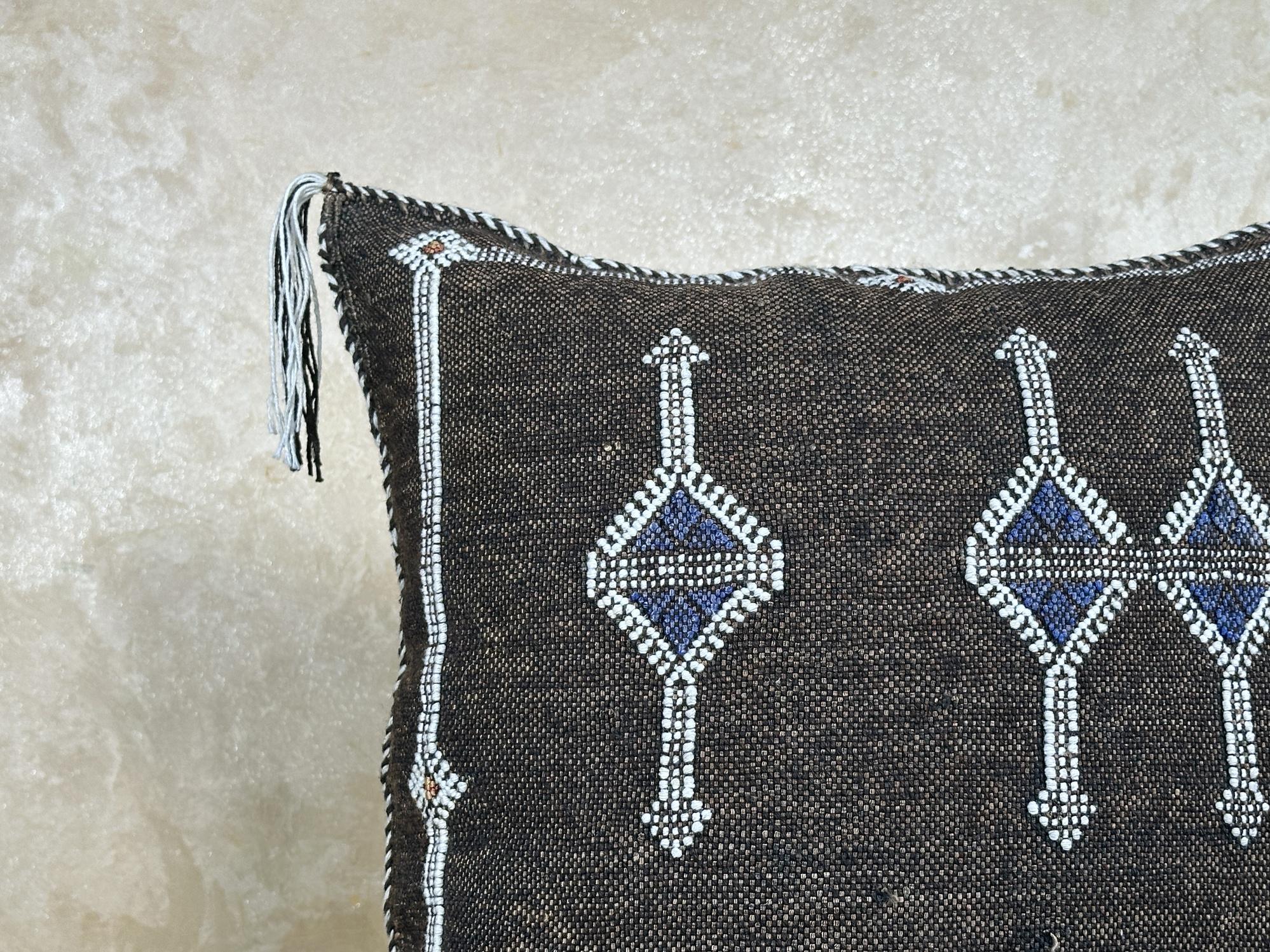 Handmade Moroccan Pillow Cover, Boho Embroidered Cushion Case, Artisan Decorative Pillowcase for Sofa Cou - product image 5