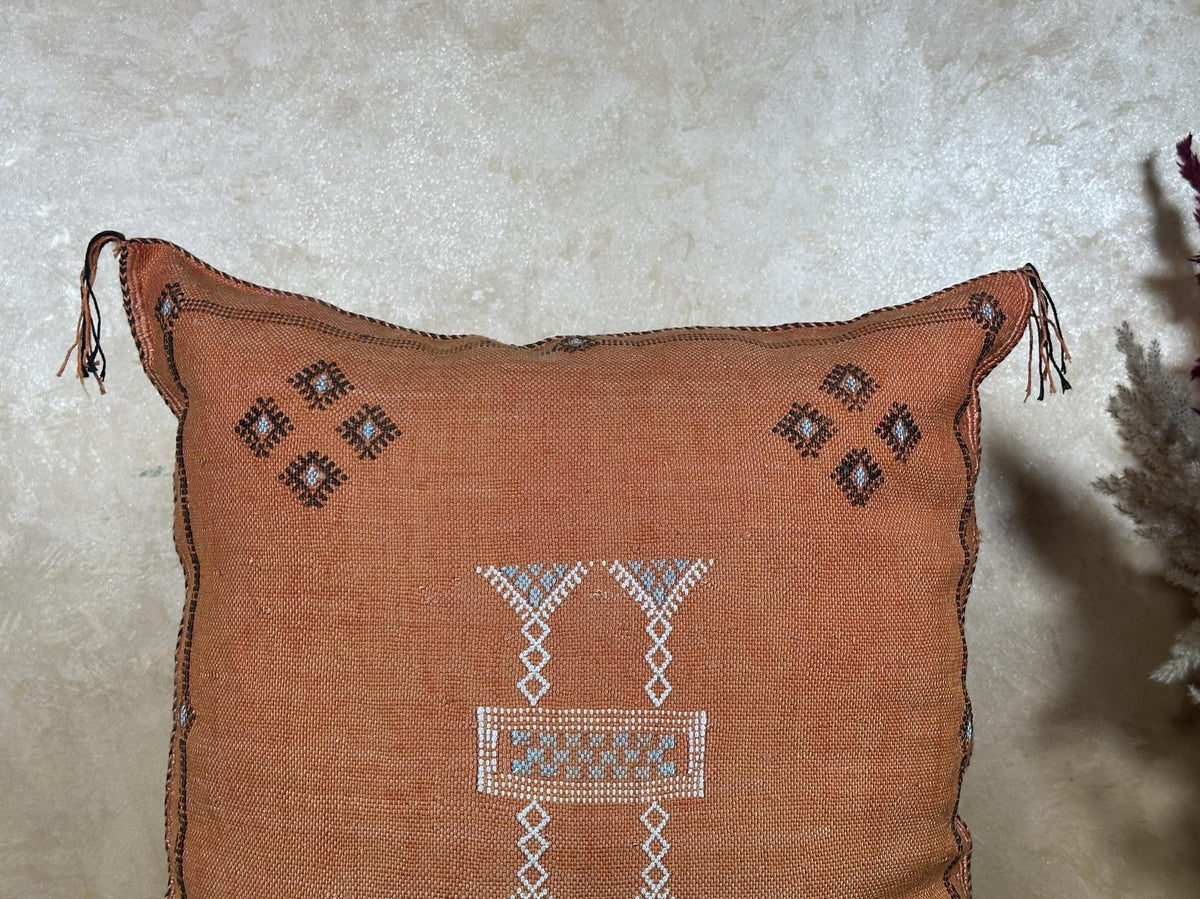 Moroccan Handmade Pillow Cover, Boho Embroidered Cushion Case, Decorative Pillowcase for Sofa Couch Bedro - product image 3