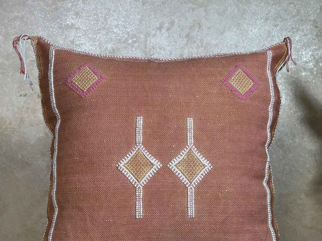 Handmade Moroccan Boho Pillow Cover, Embroidered Cushion Case, Decorative Artisan Pillowcase for Cozy Hom - product image 2