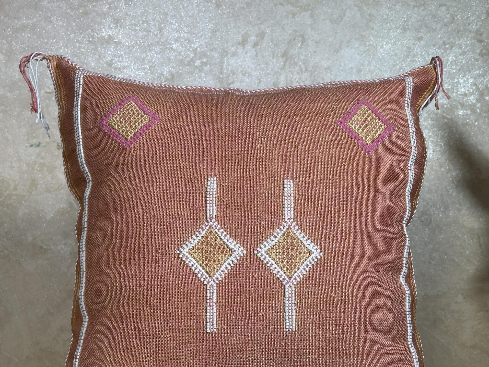 Handmade Moroccan Boho Pillow Cover, Embroidered Cushion Case, Decorative Artisan Pillowcase for Cozy Hom - product image 2