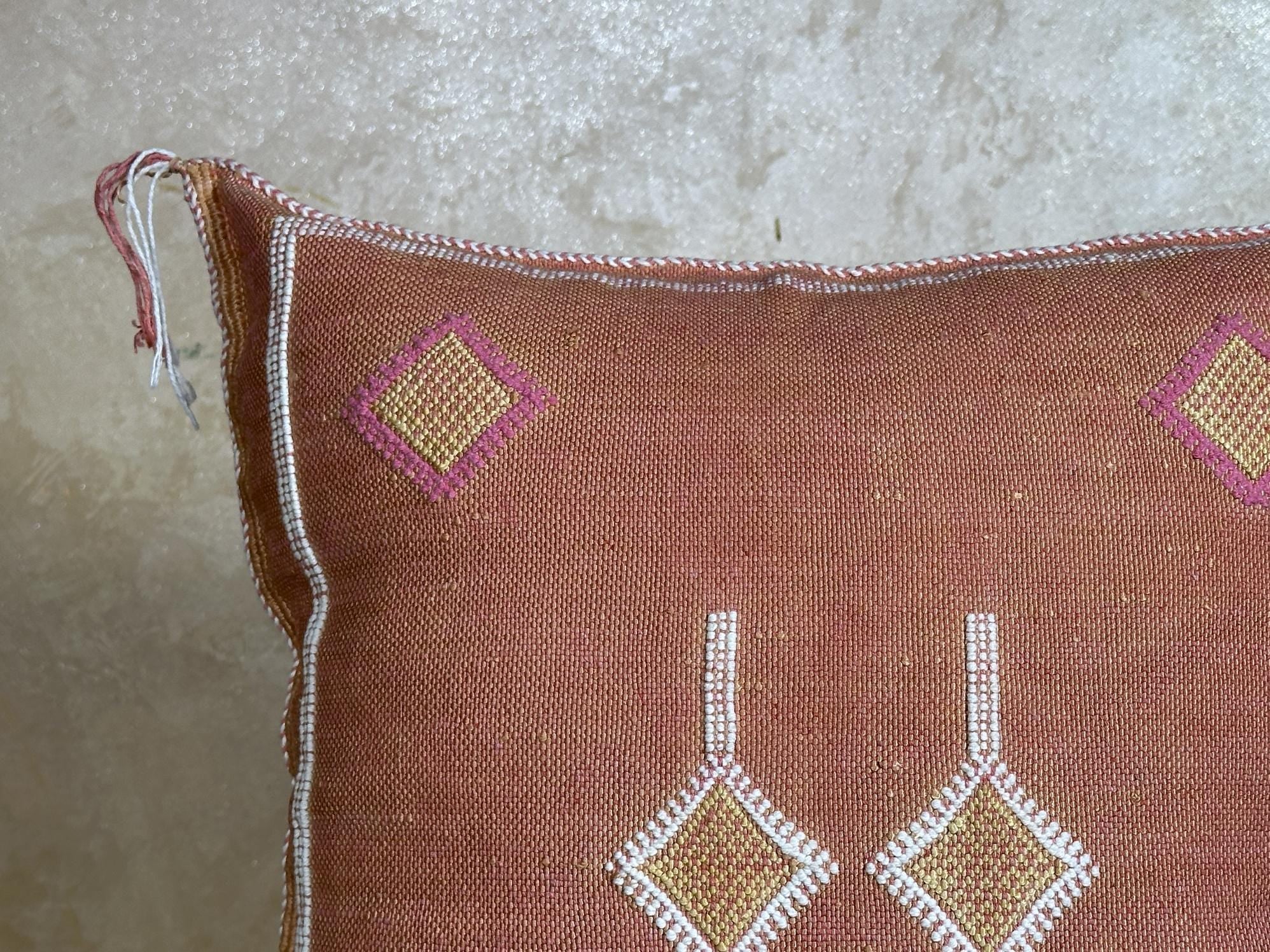 Handmade Moroccan Boho Pillow Cover, Embroidered Cushion Case, Decorative Artisan Pillowcase for Cozy Hom - product image 4