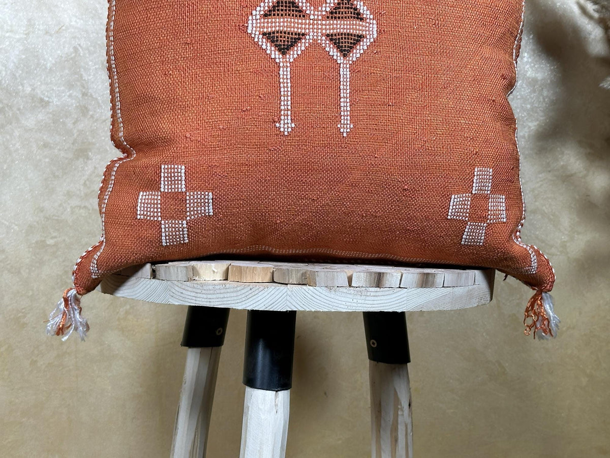 Boho Moroccan Pillowcase, Handmade Decorative Cushion Cover, Artisan Embroidered Pillow Cover for Cozy Ho - product image 2
