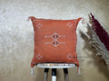 Handmade Moroccan Cushion Cover, Boho Decorative Pillowcase, Artisan Embroidered Pillow Cover for Couch B - product image 1