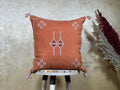 Boho Moroccan Pillowcase, Handmade Decorative Cushion Cover, Artisan Embroidered Pillow Cover for Cozy Ho - product image 1
