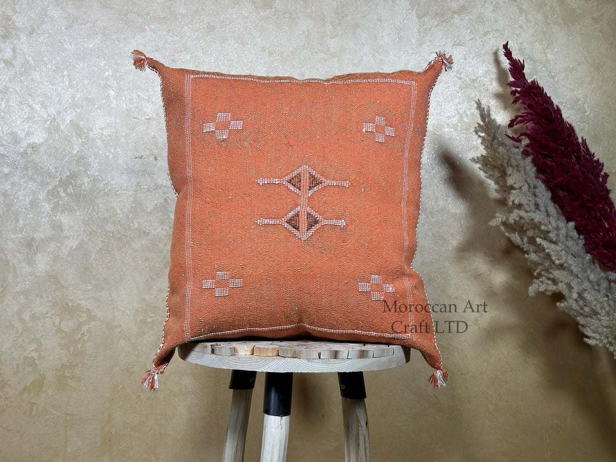 Handmade Embroidered Moroccan Pillow Cover, Boho Cushion Case, Decorative Pillowcase for Sofa Bed Living - product image 1