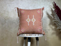 Handmade Moroccan Boho Pillow Cover, Embroidered Cushion Case, Decorative Artisan Pillowcase for Cozy Hom - product image 1