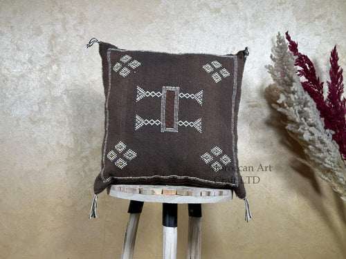 Artisan Moroccan Pillow Cover, Handmade Boho Cushion Case, Embroidered Decorative Pillowcase for Cozy Int - product image 1