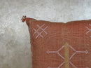 Boho Lumbar Pillow Cover, Navy Moroccan Kilim Cushion, Handmade Cactus Silk Pillowcase Decor - product image 5