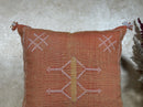 Boho Lumbar Pillow Cover, Navy Moroccan Kilim Cushion, Handmade Cactus Silk Pillowcase Decor - product image 3