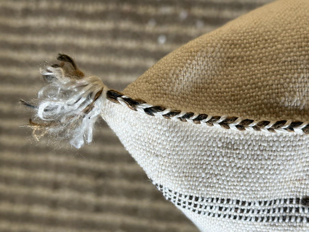 Moroccan Boho Cushion Cover, Navy Cactus Silk Pillow, Handmade Kilim Pillow Cover for Bed Sofa - product image 6