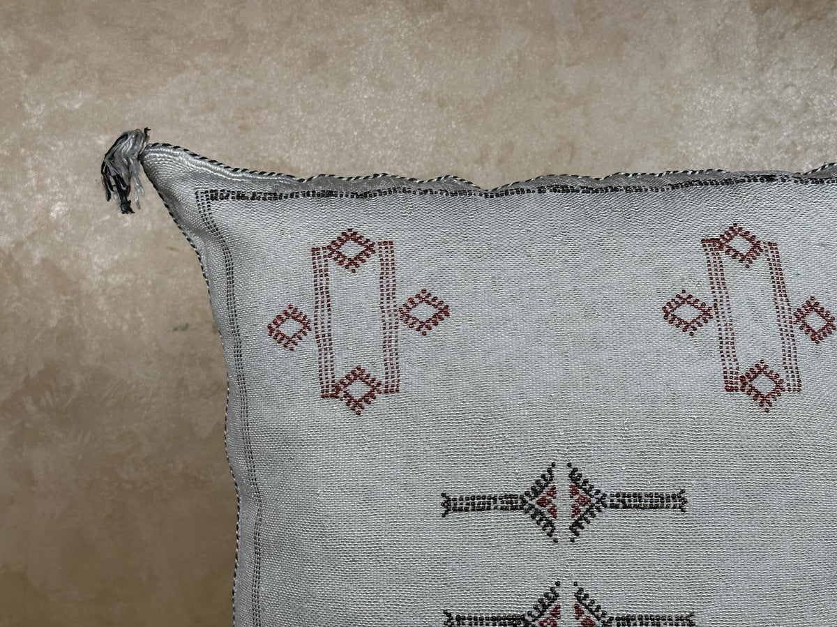 Navy Kilim Pillow Cover, Handmade Moroccan Cushion, Boho Cactus Silk Pillowcase for Cozy Decor - product image 5