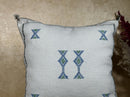 Handmade Moroccan Pillow Cover, Navy Boho Cushion, Kilim Cactus Silk Pillow for Sofa Bed Bench - product image 3