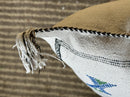 Handmade Moroccan Pillow Cover, Navy Boho Cushion, Kilim Cactus Silk Pillow for Sofa Bed Bench - product image 6