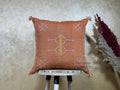 Boho Lumbar Pillow Cover, Navy Moroccan Kilim Cushion, Handmade Cactus Silk Pillowcase Decor - product image 1
