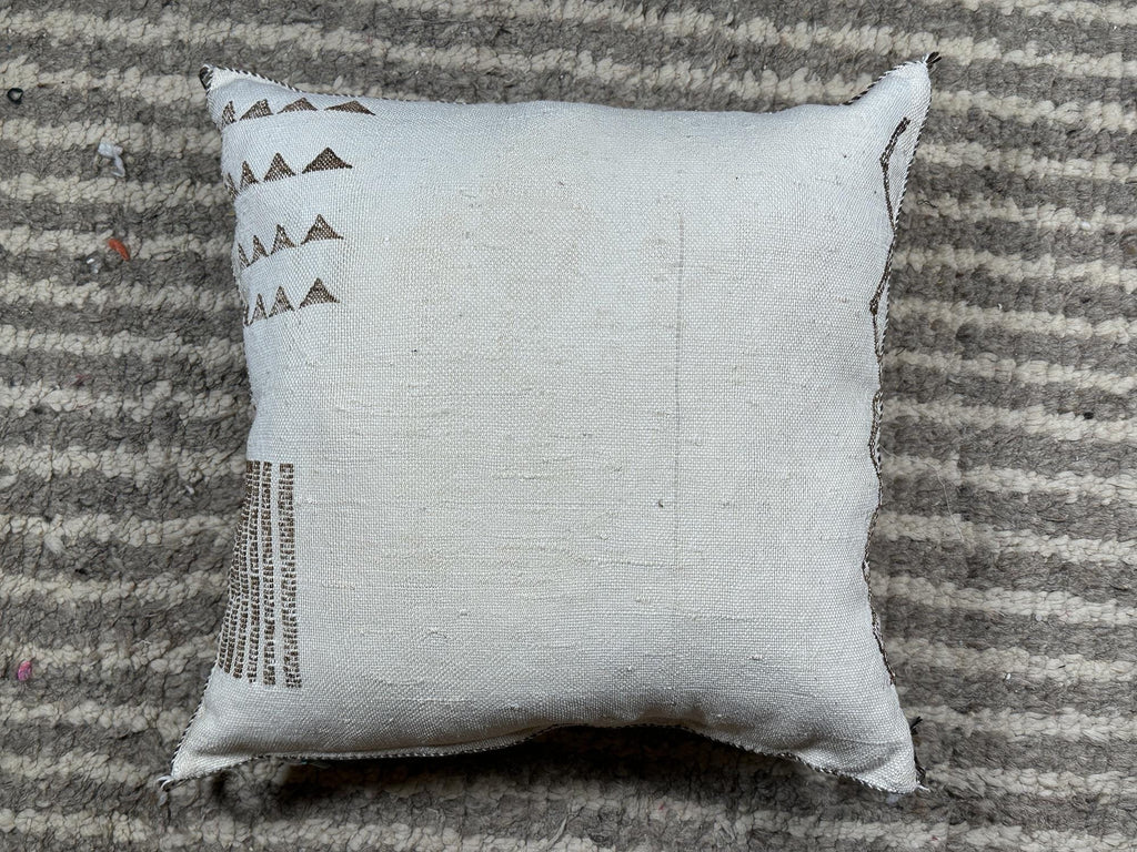 Neutral Moroccan Pillow, Cactus Silk Pillow, Boho Pillow, Kilim Pillow Cover, Turkish Pillow, Handmade So - product image 10