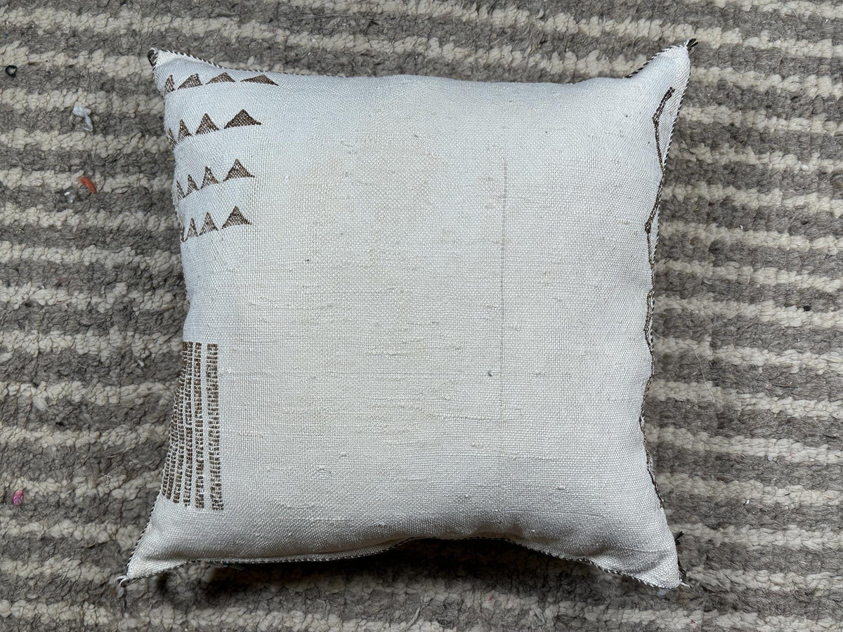 Neutral Moroccan Pillow, Cactus Silk Pillow, Boho Pillow, Kilim Pillow Cover, Turkish Pillow, Handmade So - product image 10