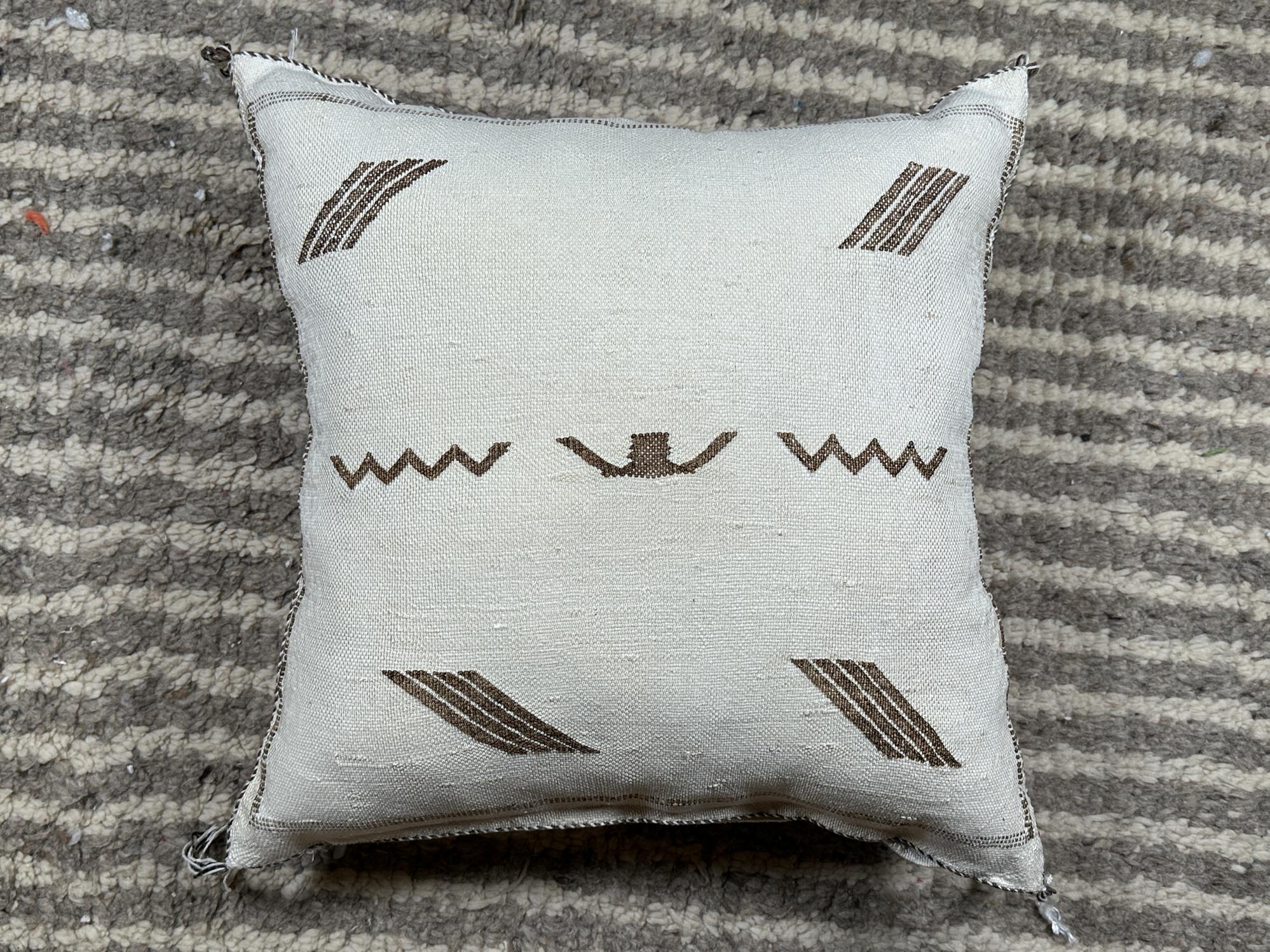 Boho Cushion Covers, Moroccan Cushion, Cactus Silk Pillow, Berber Pillow, Turkish Pillow, Handmade Neutra - product image 10
