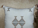 Moroccan Cactus Silk Pillow Cover, Boho Lumbar Pillow, Berber Pillow, Turkish Pillow, Neutral Embroidered - product image 3