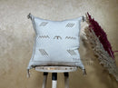 Neutral Boho Pillow Cover, Moroccan Pillow, Sabra Silk Pillow, Berber Pillow, Kilim Pillows, Handmade Cou - product image 1