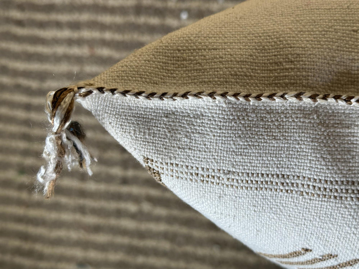 Neutral Boho Pillow Cover, Moroccan Pillow, Sabra Silk Pillow, Berber Pillow, Kilim Pillows, Handmade Cou - product image 4
