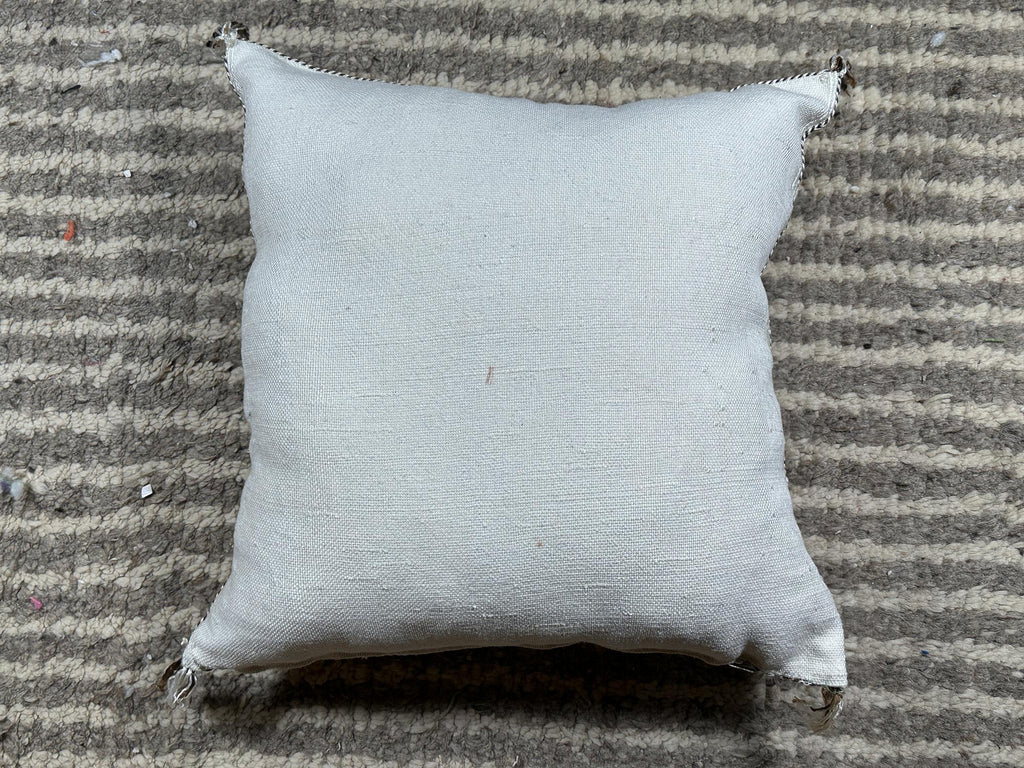 Neutral Boho Pillow Cover, Moroccan Pillow, Sabra Silk Pillow, Berber Pillow, Kilim Pillows, Handmade Cou - product image 10